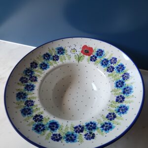 Talerz Ufo, kapelusz, talerz na makaron kwiaty polskie